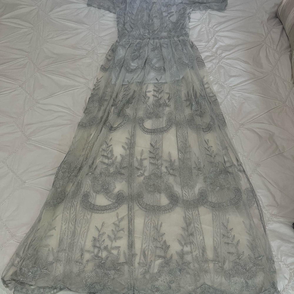 Honey Belle Bohemian Lace maxi dress with shorts